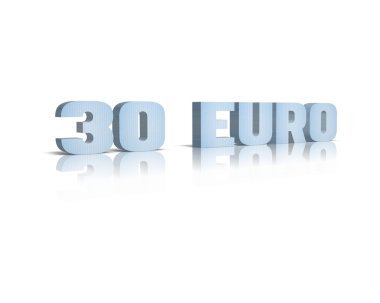 30 euro 3d kelime yansıması ile