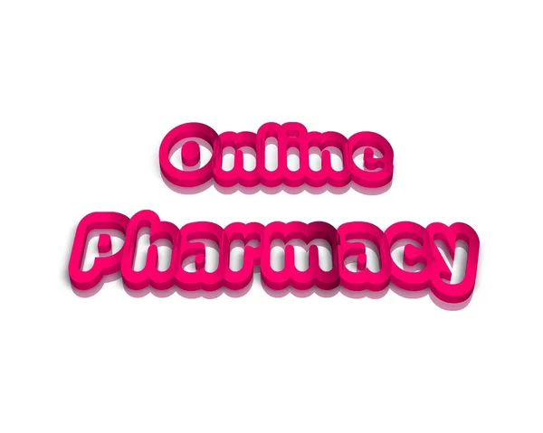 Online-Apotheke 3D-Wort — Stockfoto