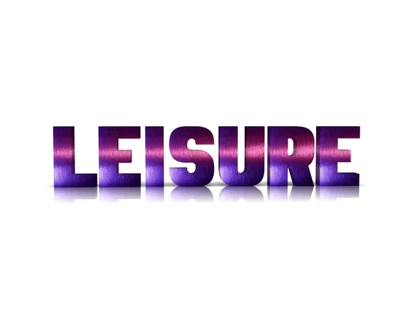 Leisure 3d word with reflection — Stock Photo, Image