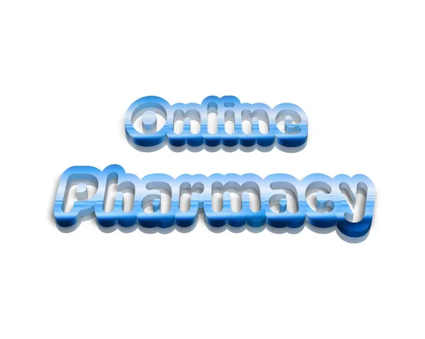 Online pharmacy 3d word — Stock Photo, Image