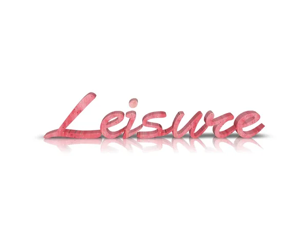 Leisure 3d word with reflection — Stock Photo, Image