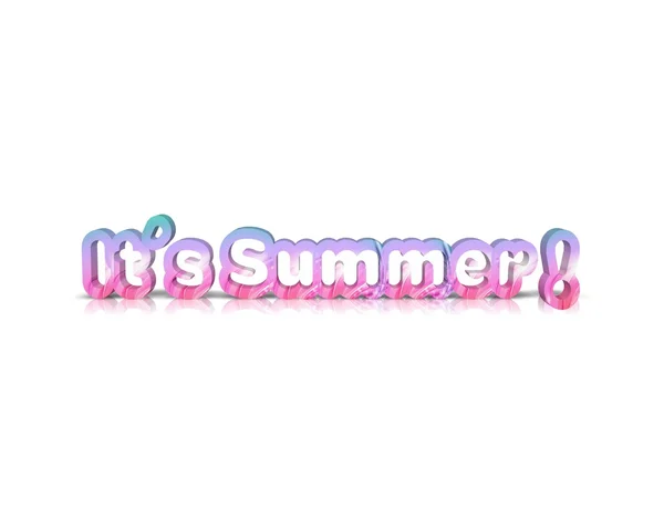 Its summer 3d word — Stock Photo, Image