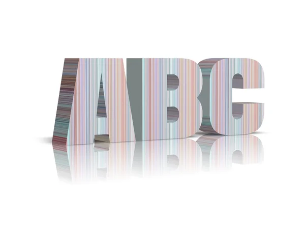 Abc 3d word with reflection — Stock Photo, Image