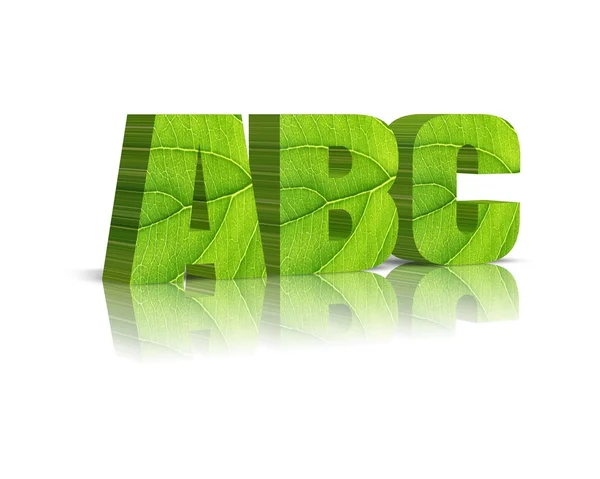 Abc 3d word with reflection — Stock Photo, Image