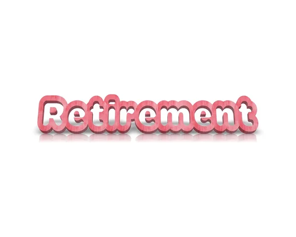 Nyugdíj 3d szó tükörképe — Stock Fotó