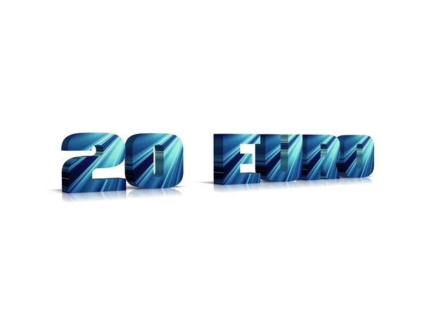 20 euro 3d word with reflection — Stock Photo, Image