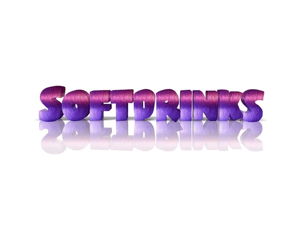 Softdrinks 3d word with reflection — Stock Photo, Image