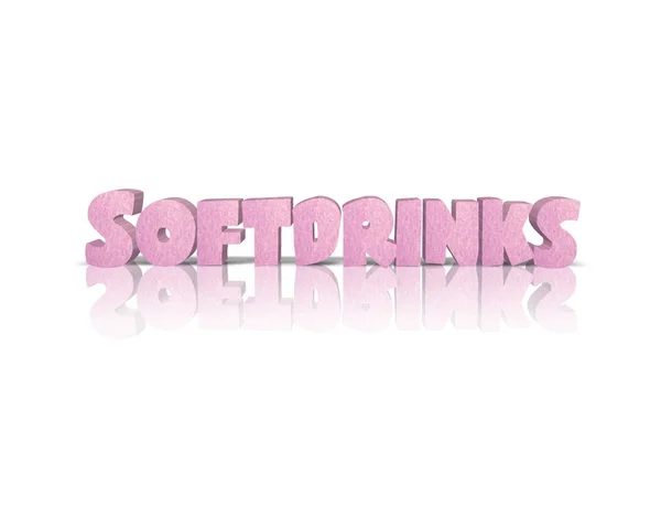 Softdrinks 3d word with reflection — Stock Photo, Image