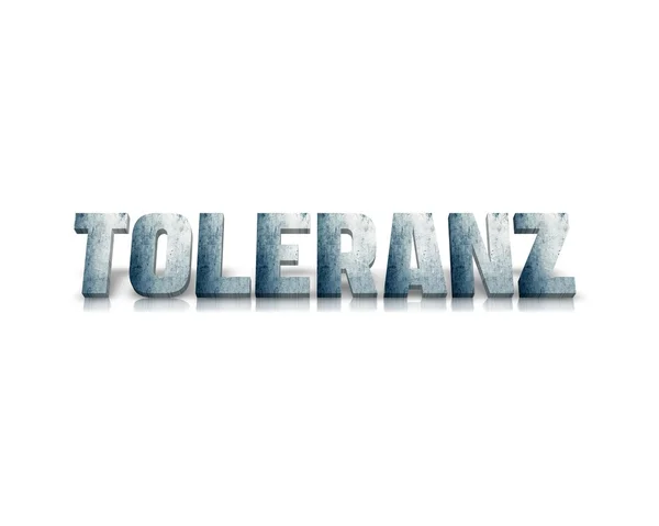 Toleranz 3d kelime yansıması ile — Stok fotoğraf