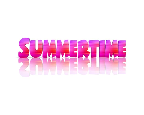 Summertime 2016 3d word — Stock Photo, Image