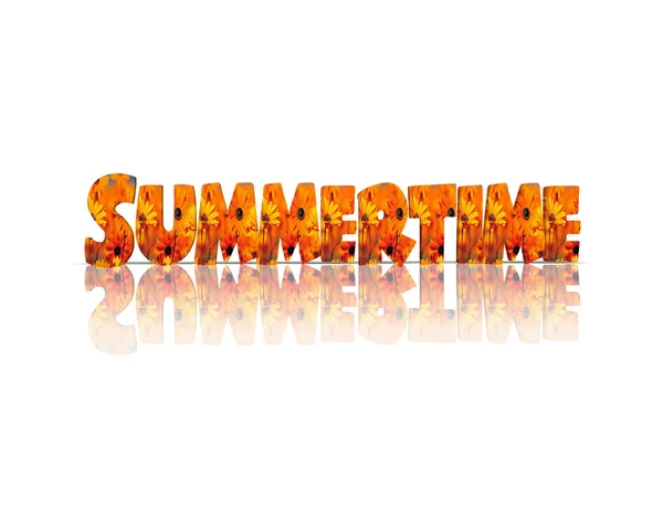 Summertime 2016 3d word — Stock Photo, Image