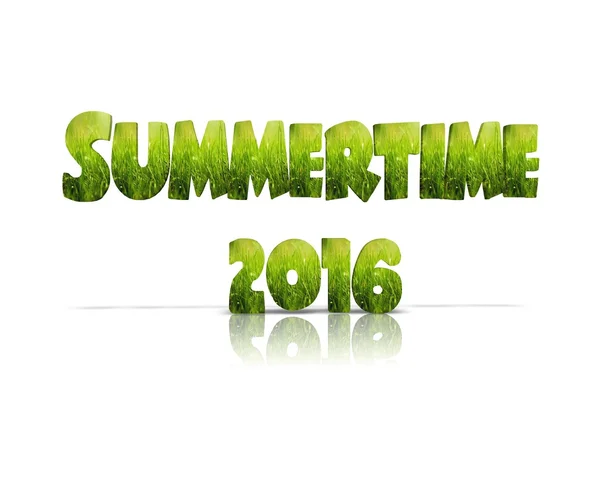 Summertime 2016 3d word — Stock Photo, Image