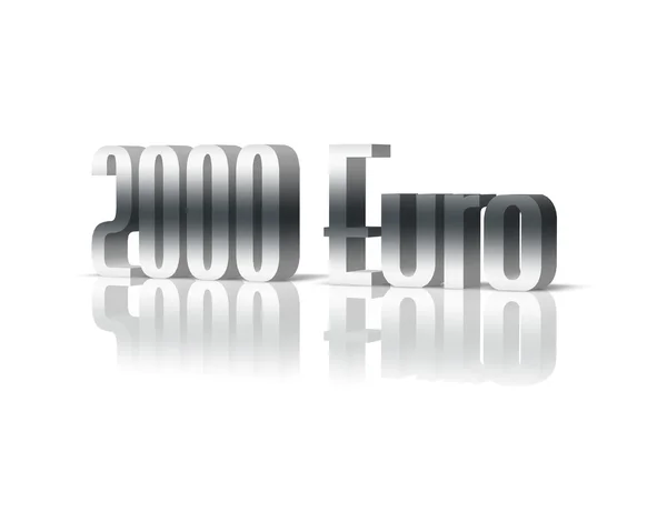 2000 euro 3d word — Stockfoto