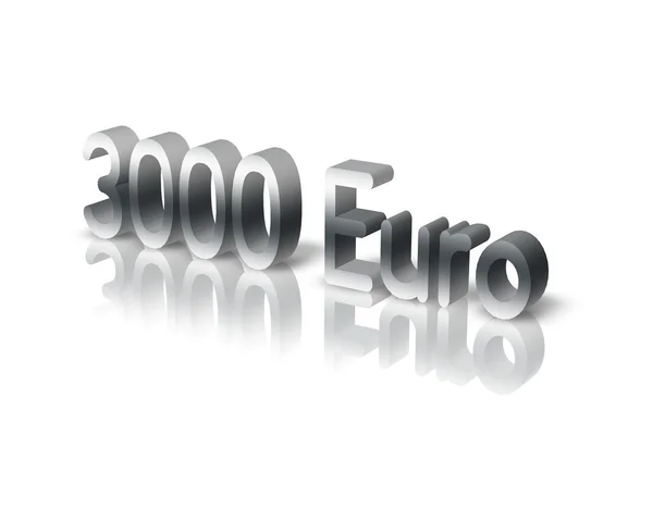 1000 Euro palabra 3d — Foto de Stock