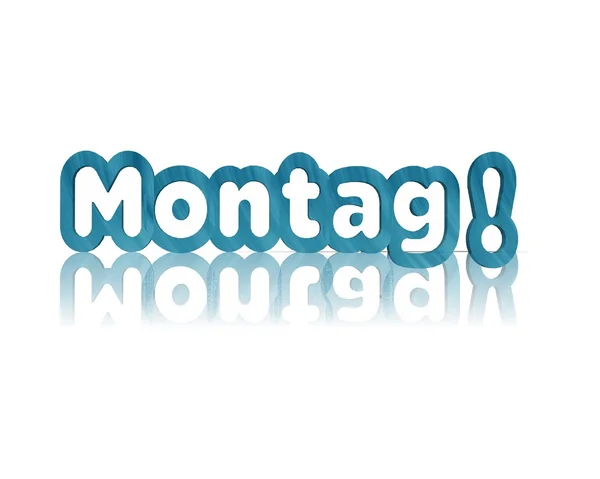 Montag  3d word with reflection — Stock Photo, Image