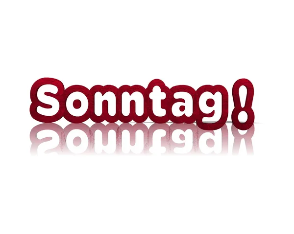 Sonntag 3d word with reflection — Stock Photo, Image