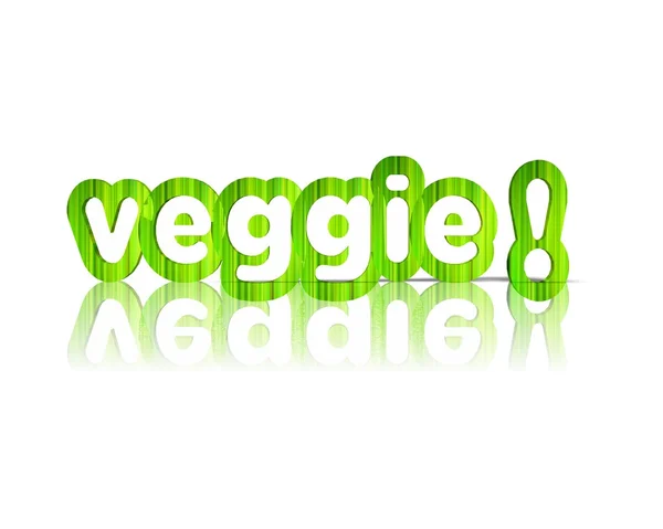 Veggie 3d woord met reflectie — Stockfoto