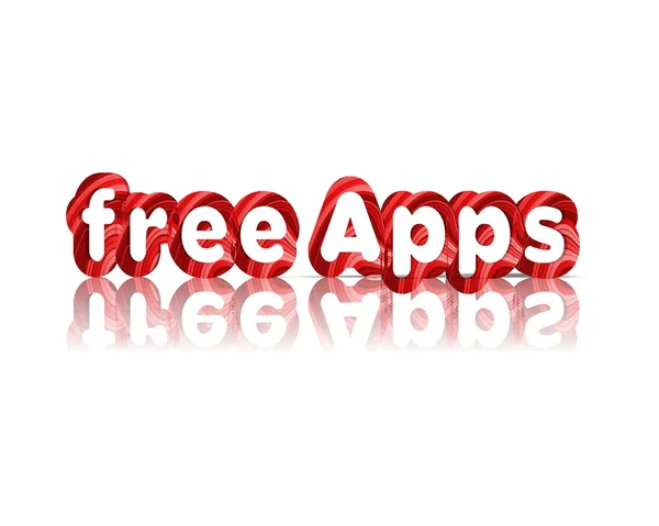Aplicación gratuita palabra 3d —  Fotos de Stock