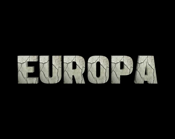 Europa 3d slovo s odrazem — Stock fotografie