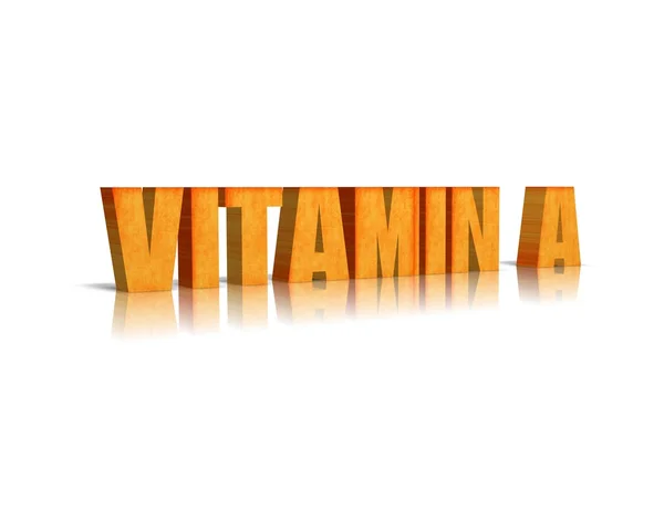 Vitamine een 3D-woord — Stockfoto