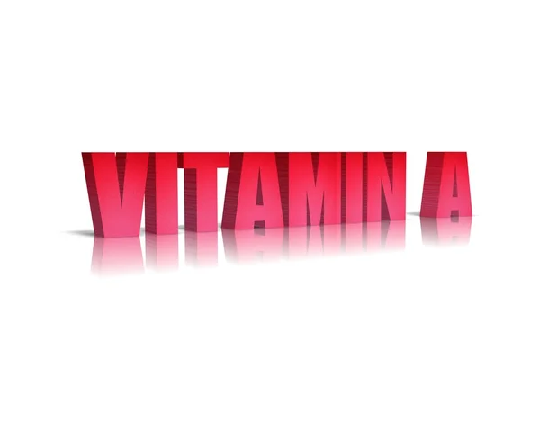 Vitamina uma palavra 3d — Fotografia de Stock