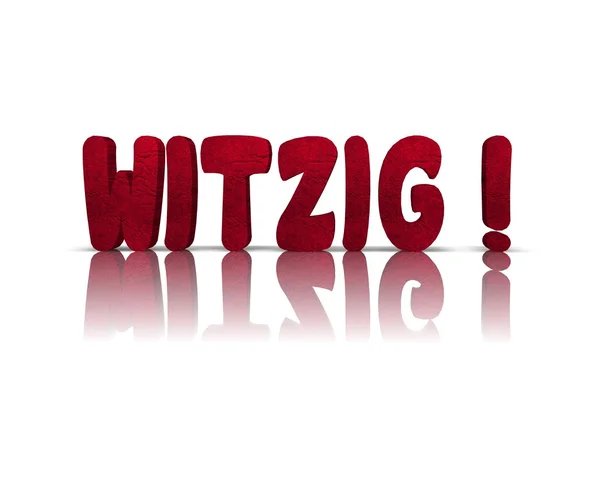 Witzig 3d word with reflection — Stock Photo, Image