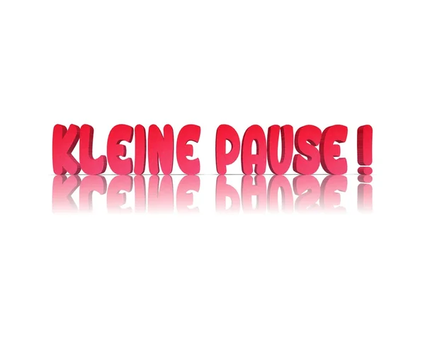 Kleine Pause 3d Wort — Stockfoto