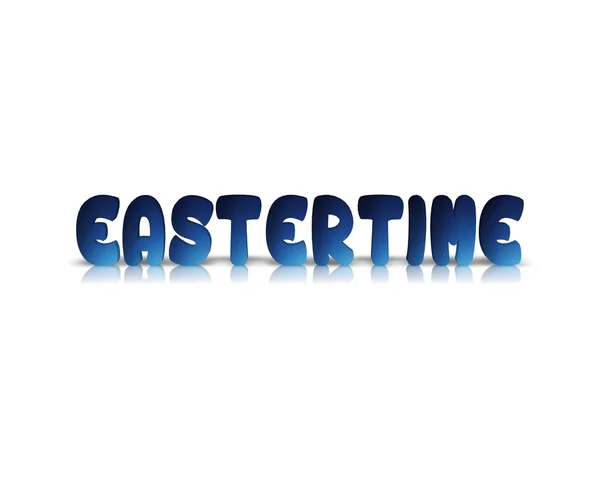 Eastertime 3d 词与反射 — 图库照片