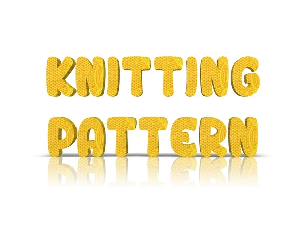 Stricken / knitting 3d word — Stock Photo, Image