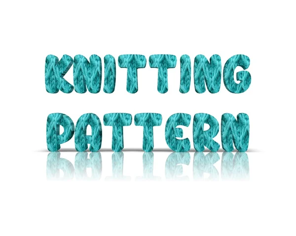 Getroffen / knitting 3D-woord — Stockfoto