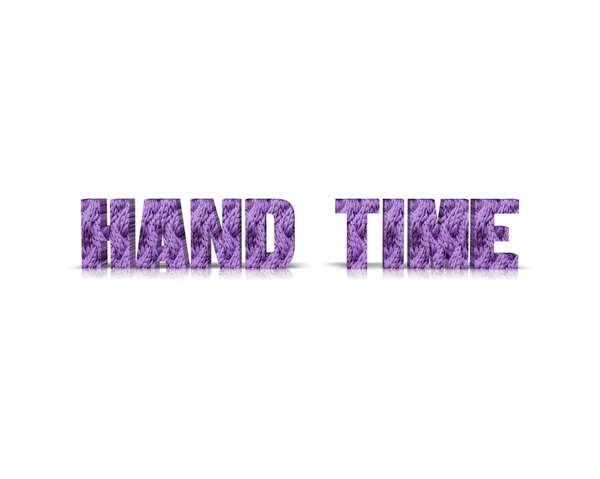 Hand time 3d word — Stock Photo, Image