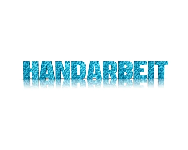 Handarthough 3d ord med refleksion - Stock-foto