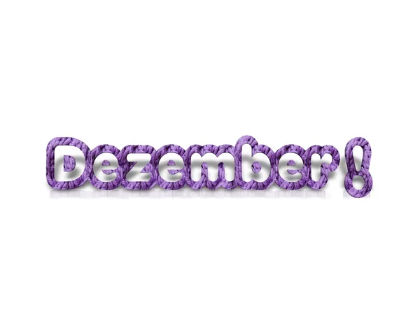 Dezember 3d 词与反射 — 图库照片