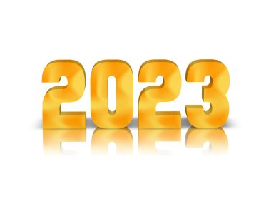 yansıması ile 2023 3d kelime
