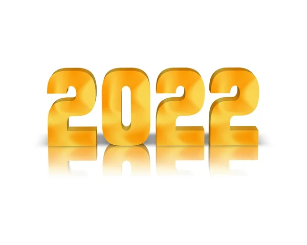 2022 3d palavra com reflexão — Fotografia de Stock