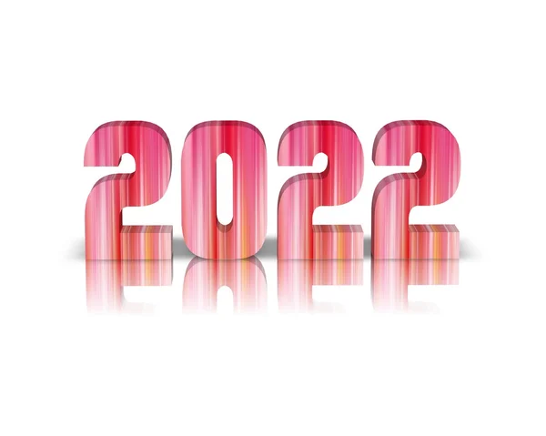 리플렉션 사용 하 여 2022 3d 단어 — 스톡 사진