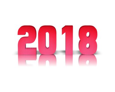 yansıması ile 2018 3d kelime