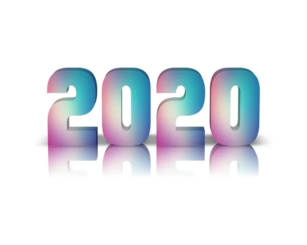 반사와 2020 3d 단어 — 스톡 사진