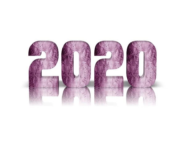 2020 3d λέξη με αντανάκλαση — Φωτογραφία Αρχείου