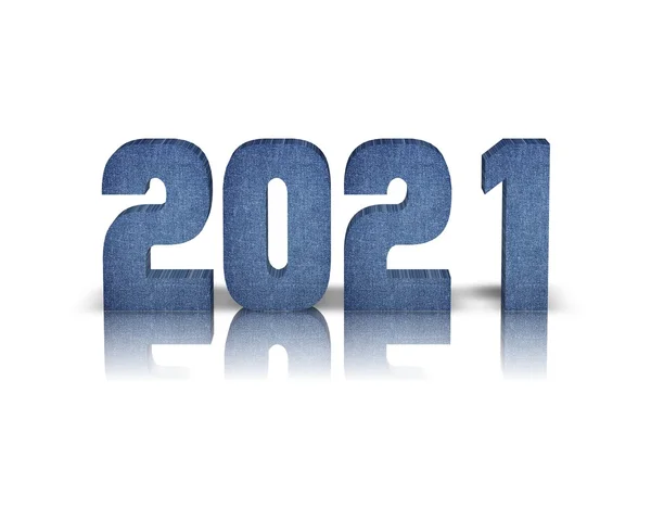 2021 3d word with reflection — Stock Photo, Image