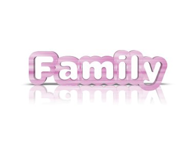 Aile yansıması ile 3d kelime