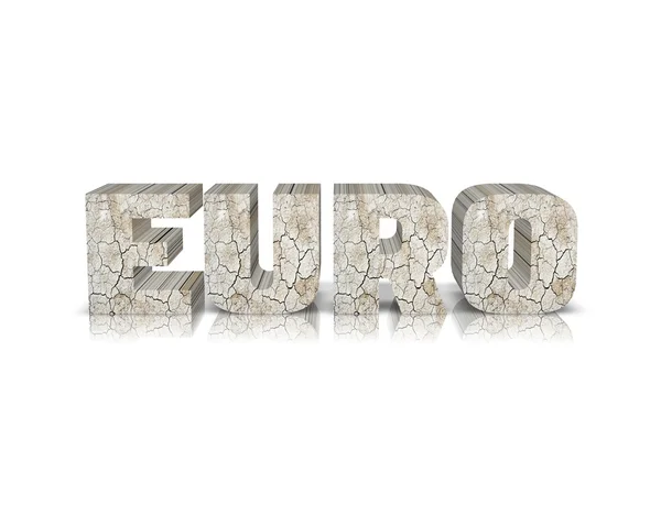 Euro 3d Word with reflection — Stock Photo, Image