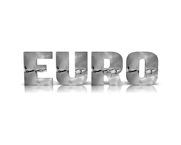 Euro 3d Word z odbiciem — Zdjęcie stockowe