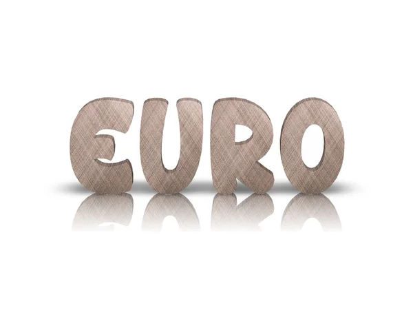 Euro 3d Word z odbiciem — Zdjęcie stockowe