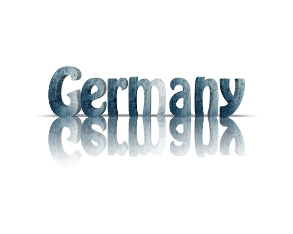 Deutschland 3D-Wort mit Reflexion — Stockfoto