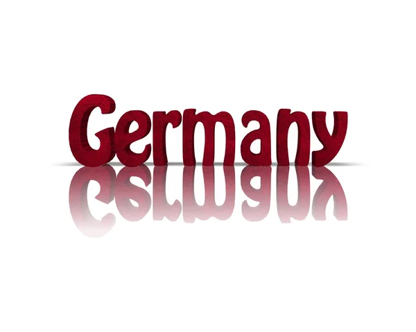 Alemanha 3d palavra com reflexão — Fotografia de Stock