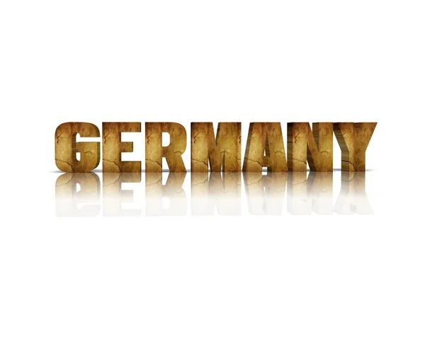 Duitsland 3d woord met reflectie — Stockfoto
