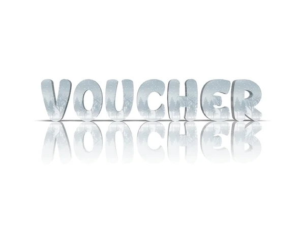 Gift voucher 3D-woord — Stockfoto