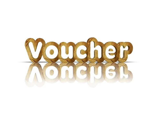 Gift voucher 3D-woord — Stockfoto