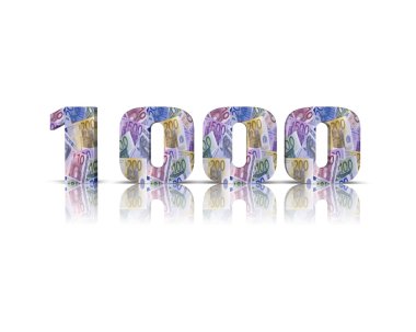 1000 euro 3d kelime